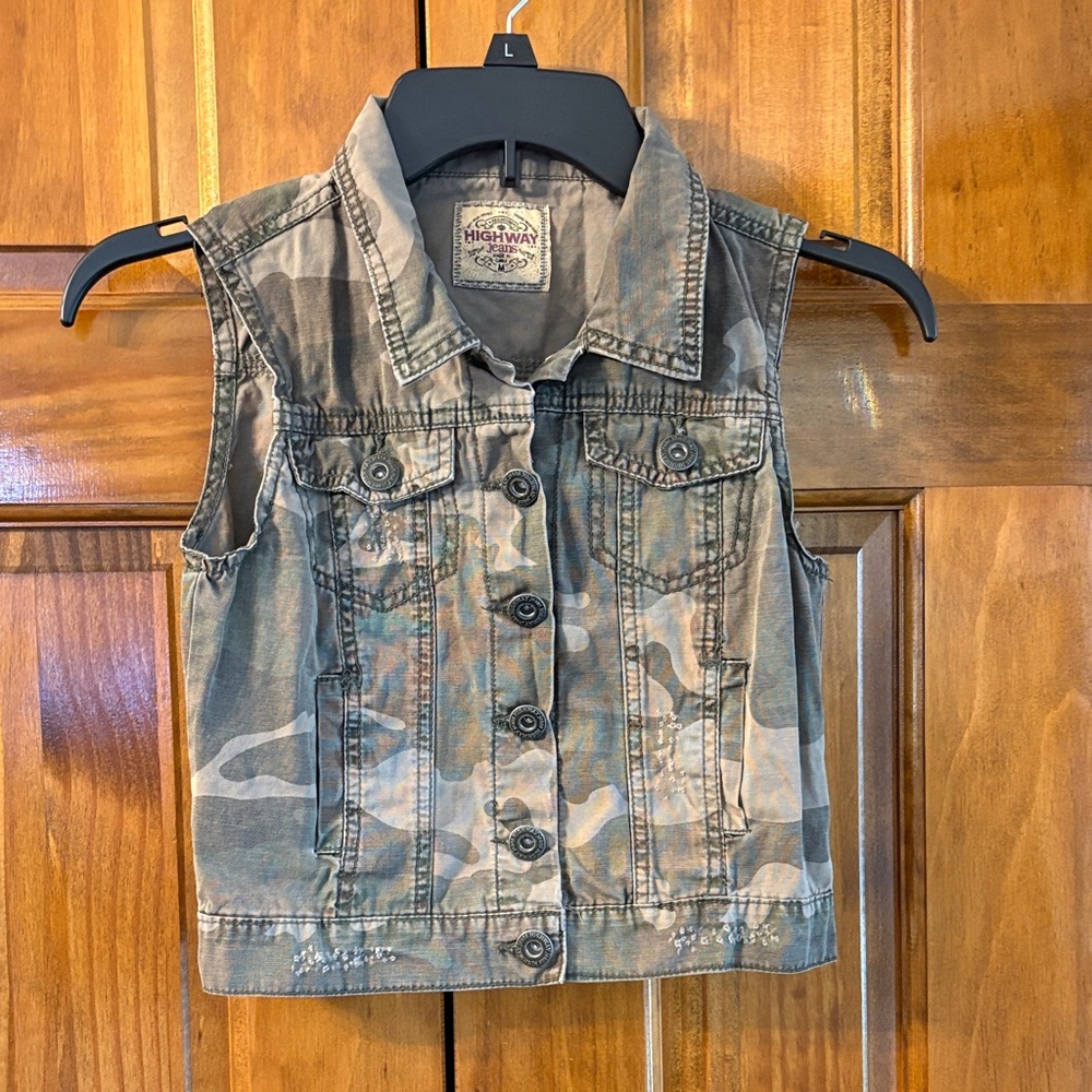 Highway Jeans Girls Camouflage Vest
